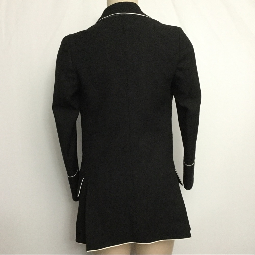 Gucci Wool Piped Blazer Sz Fits US 2-4 Black White - Picture 6 of 8